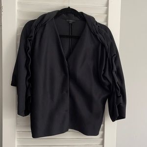 Cos button-down cape blouse